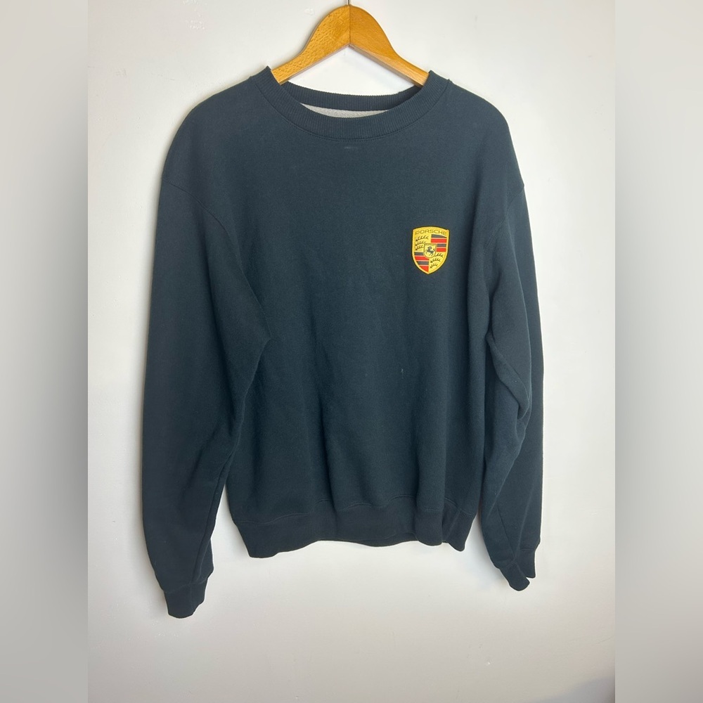 Champion Ecco Porsche Black Sweatshirt Size M minimalist Old money unisex VTG